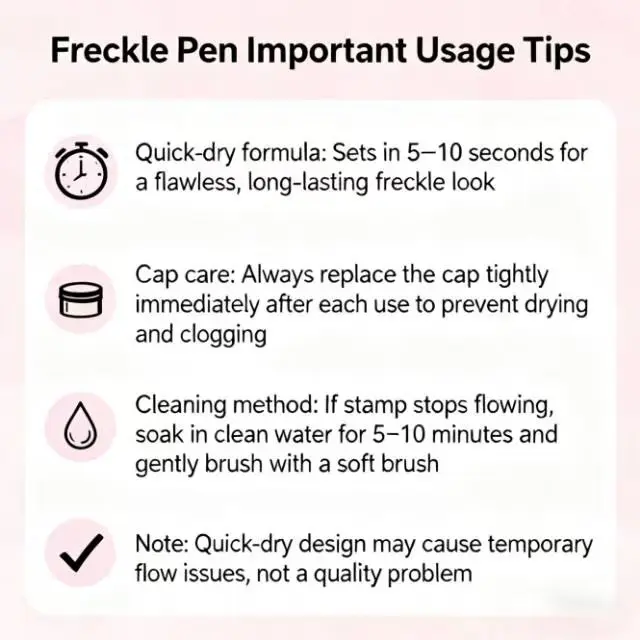 Waterproof Freckles Pen: Faux Freckle Stamp and Fine Tip Eyeliner for Realistic, Long-Lasting Freckles and Effortless Makeup, Perfect for Daily Wear and Cosplay